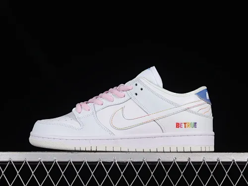 All Categories Nk SB Dunk Series Nk SB Dunk Low Low-top sneakers Nk SB Dunk Low "Be True" Rainbow SB smashed backboard fashion casual sneakers DR4876-100